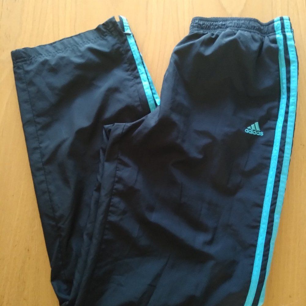 Adidas 3 Stripe Mesh Lined Wind Pants Joggers Trainers